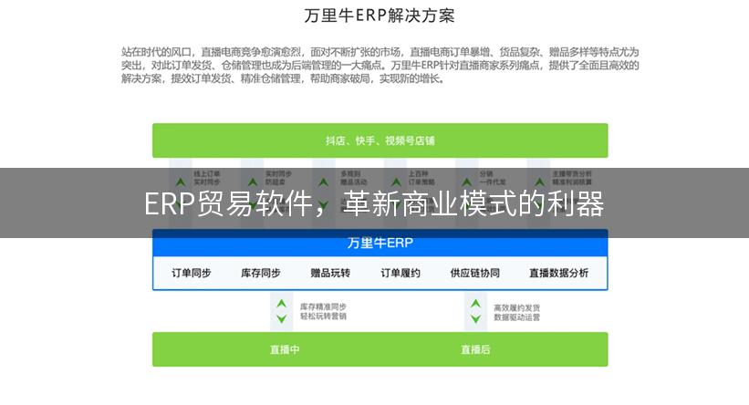 ERP贸易软件，革新商业模式的利器