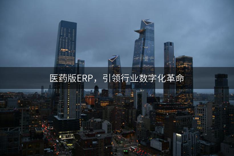 医药版ERP，引领行业数字化革命