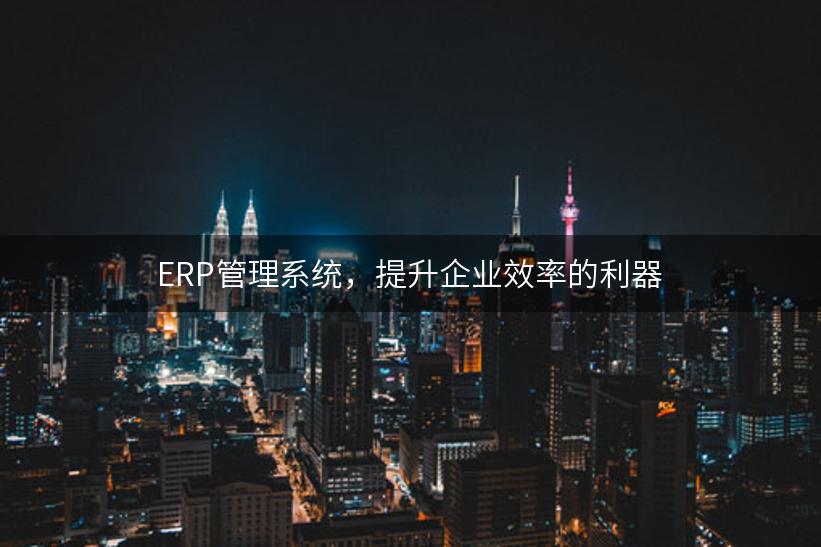 ERP管理系统，提升企业效率的利器