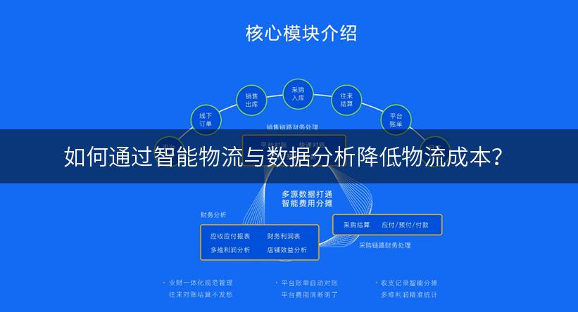 如何通过智能物流与数据分析降低物流成本？