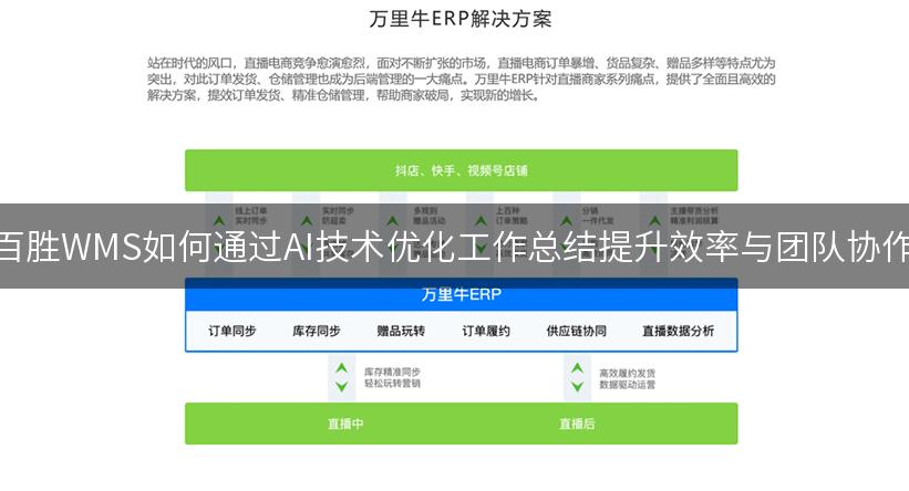 百胜WMS如何通过AI技术优化工作总结提升效率与团队协作