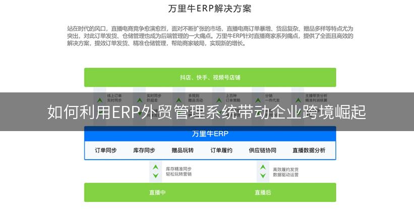 如何利用ERP外贸管理系统带动企业跨境崛起